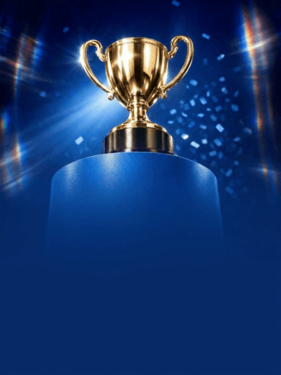 Champion gold trophy